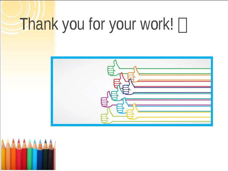 Thank you for your work! 