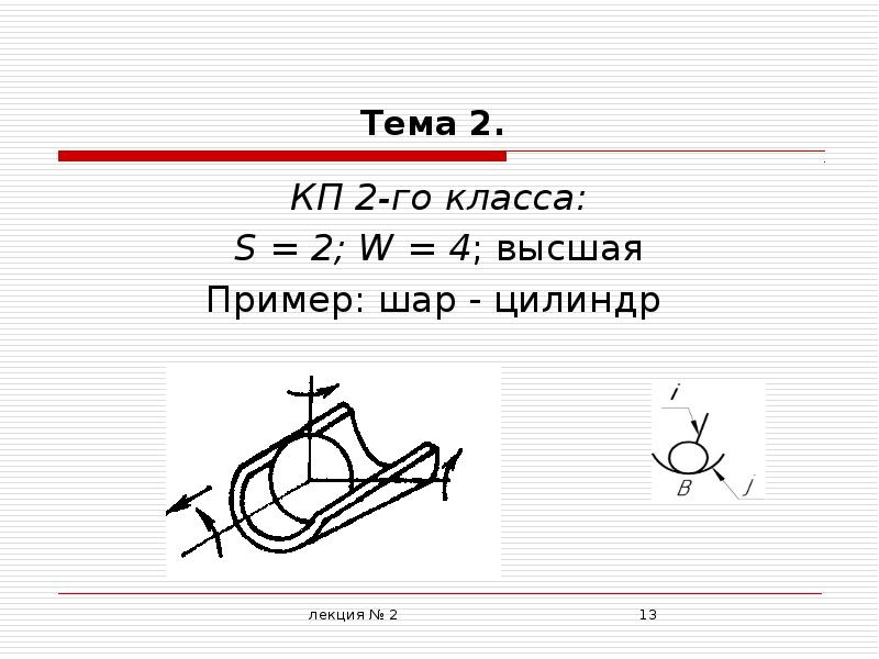 Тема 2 3. Шар цилиндр кинематических пар. Число связей у цилиндрической кинематической пары равно. Высшие кинематические пары шар в трубе. Кинематические пары ГОСТ.