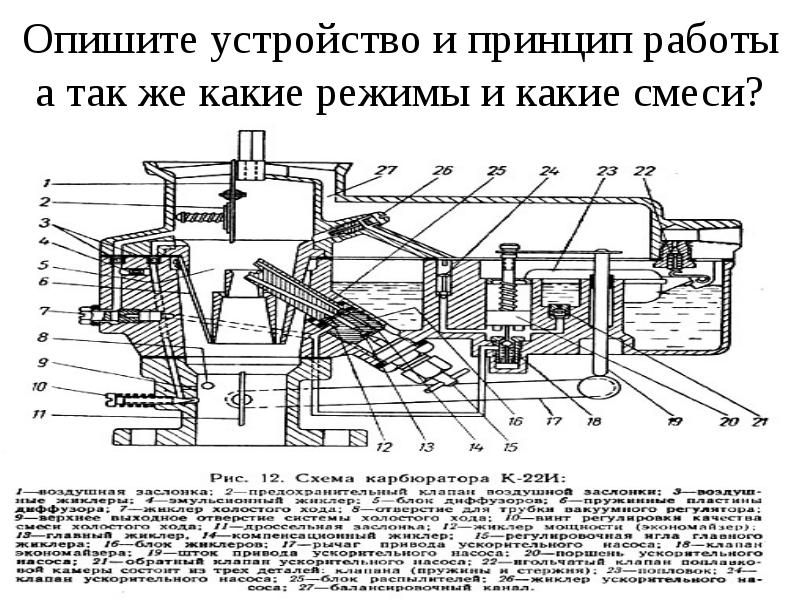 Презентация про карбюратор