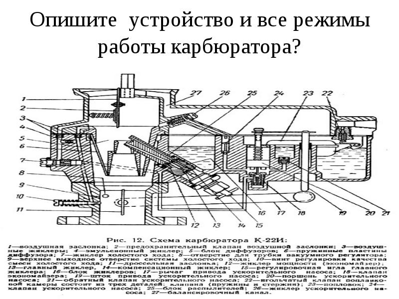 Карбюратор пз 27 схема