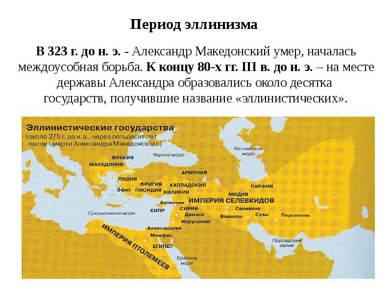 Греческие государства на востоке 5 класс презентация