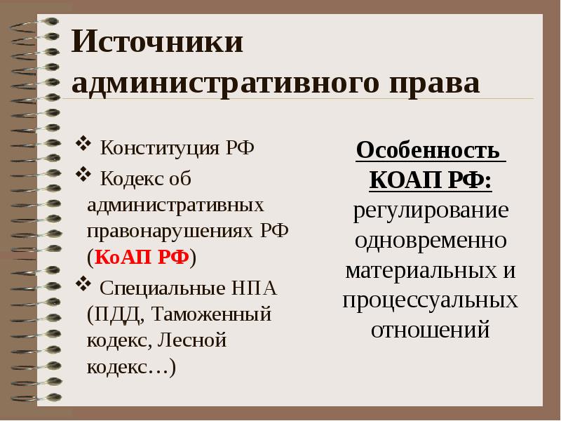 Понятие и источники административного права презентация 11 класс право