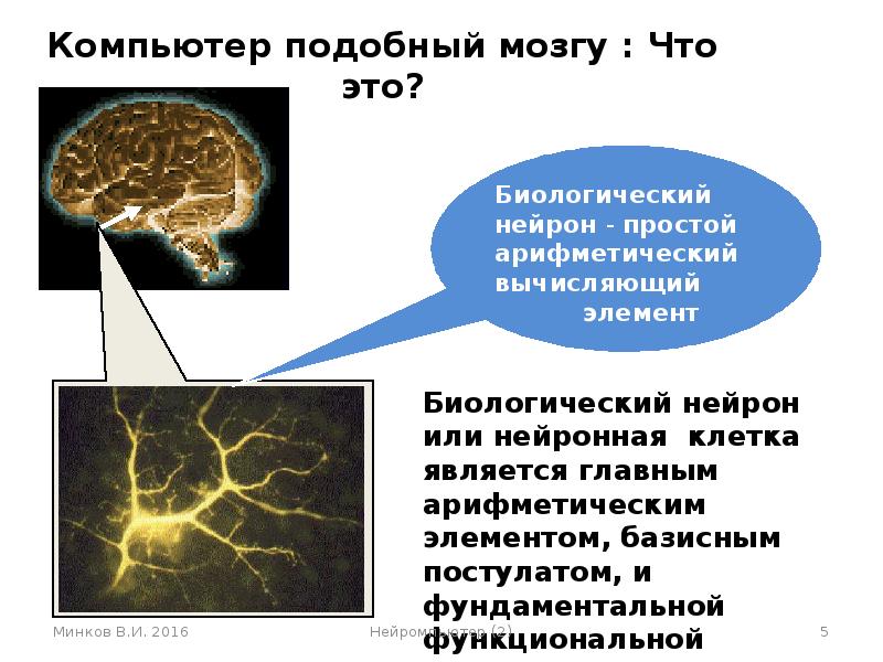 Презентация на тему нейрокомпьютеры и их применение