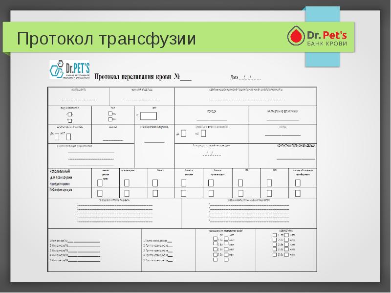 Протокол гемотрансфузии образец заполнения