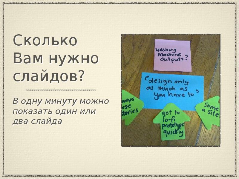 Сколько Вам нужно слайдов?
В одну минуту можно показать один или Сколько Вам нужно слайдов?
В одну минуту можно показать один или