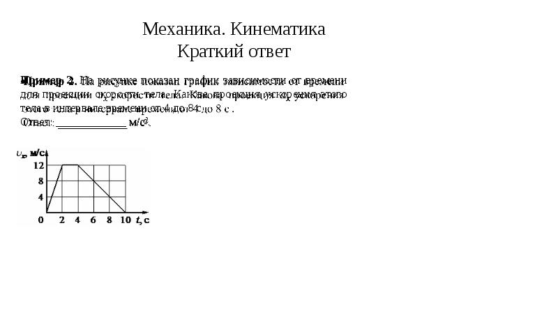 На рисунке показан график зависимости проекции vx скорости тела от времени t какова проекция