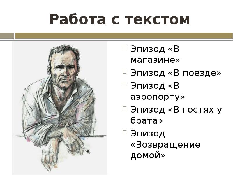 План рассказа чудик