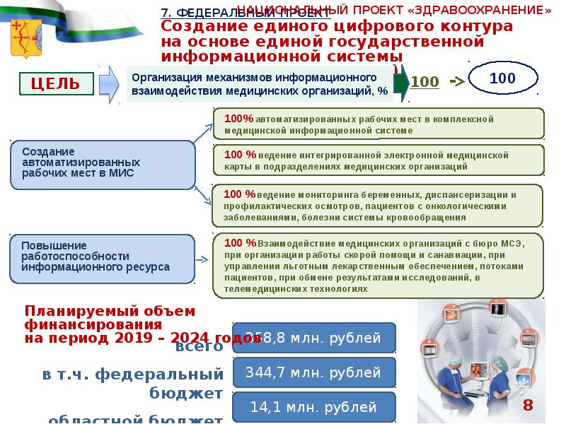 Год осуществления внедрения национального проекта здравоохранения