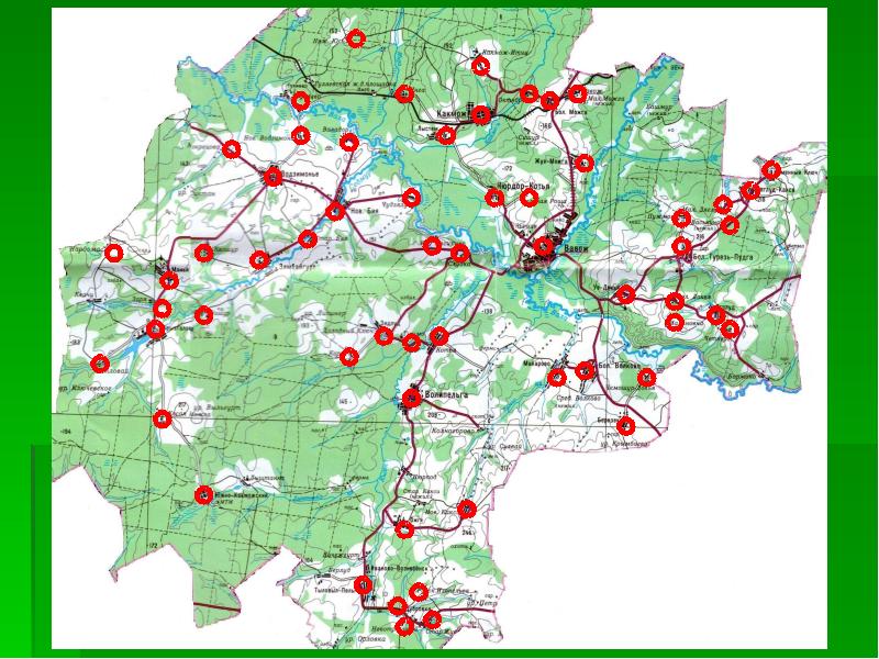 Карта завьяловского района удмуртии с деревнями подробная