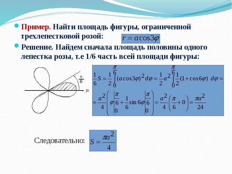 Применение определенного интеграла презентация