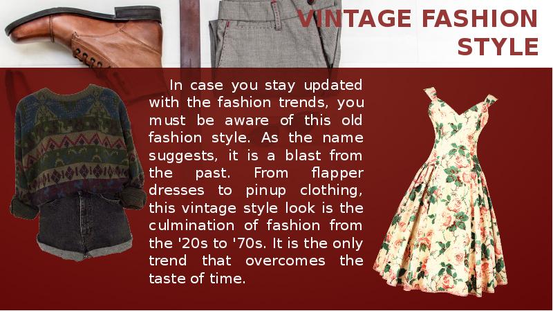 VINTAGE FASHION  STYLE     In case you