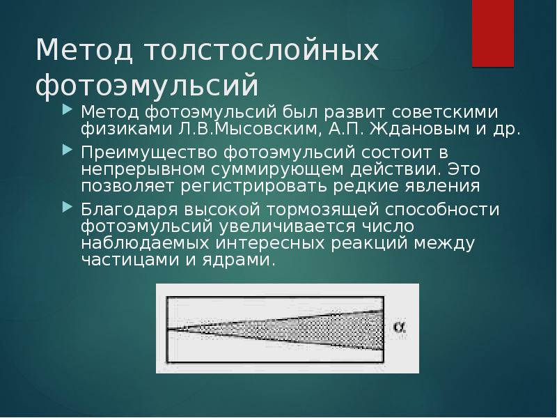 Метод толстослойных фотоэмульсий презентация