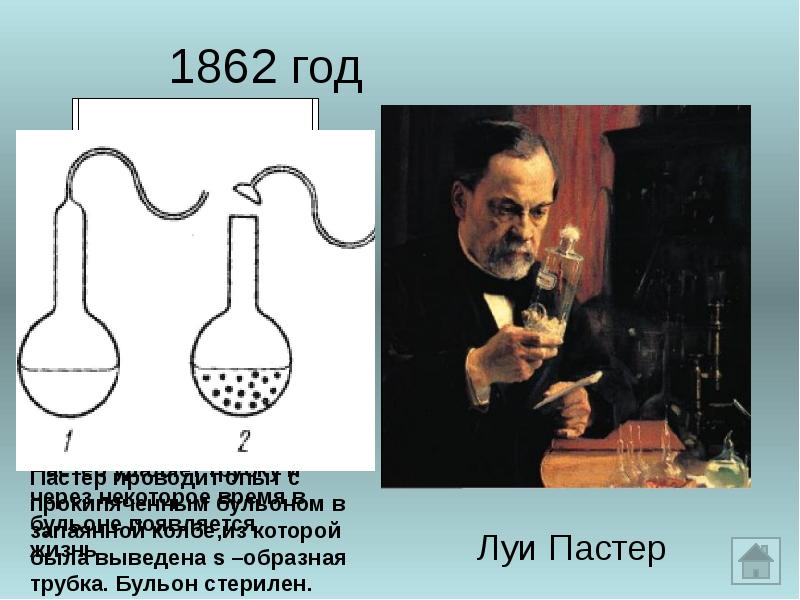 На рисунке показан опыт луи пастера какую теорию опроверг ученый этим опытом