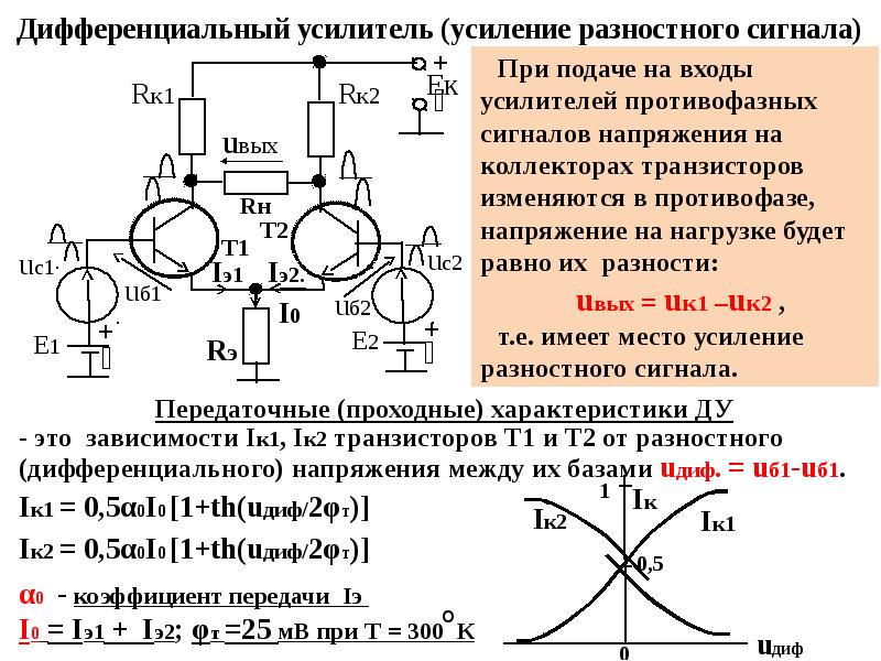 Дифференциальный усилитель презентация