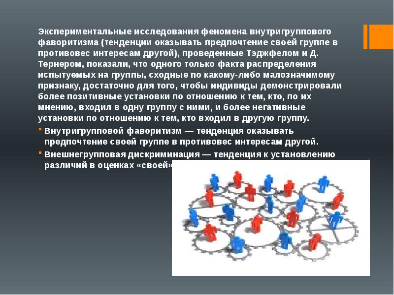 В эксперименте группу здоровых испытуемых на месяц. Межгруппового взаимодействие презентация. Феномены межгруппового взаимодействия. Экспериментальные исследования межгрупповых отношений. Специфика межгрупповых отношений презентация.