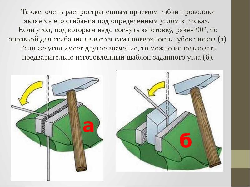 Гибка заготовок из тонколистового металла и проволоки 5 класс презентация