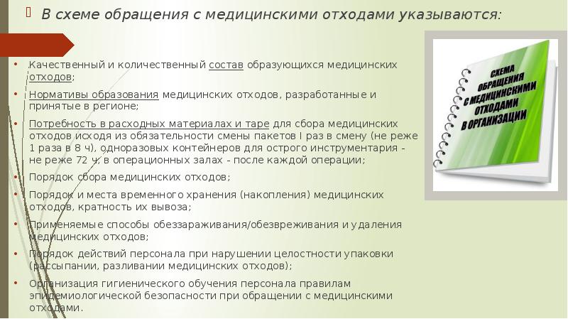 Схема обращения с медицинскими отходами в стоматологии образец