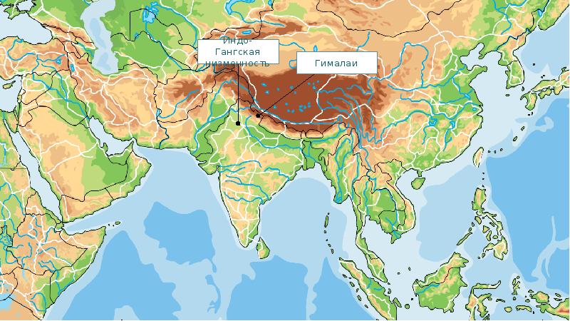 Индо гангская низменность карта