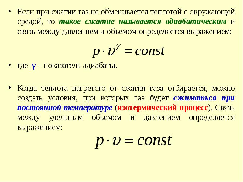 Энергия сжатия газа