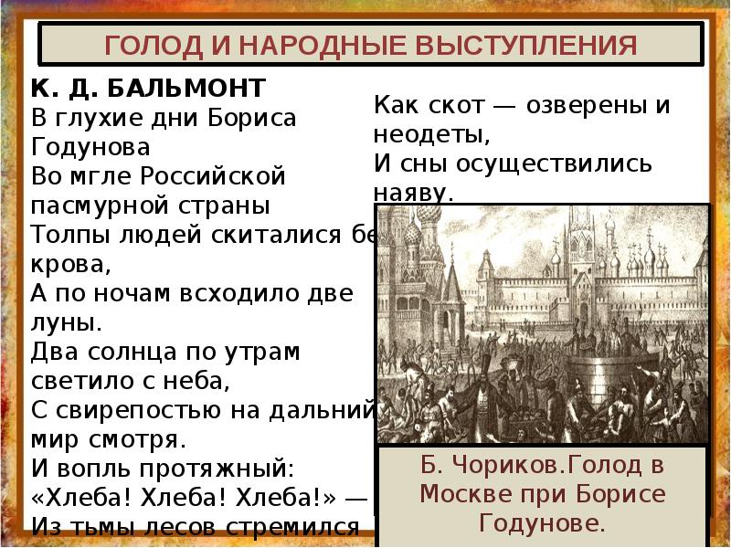 Внутренняя и внешняя политика бориса годунова презентация 7 класс