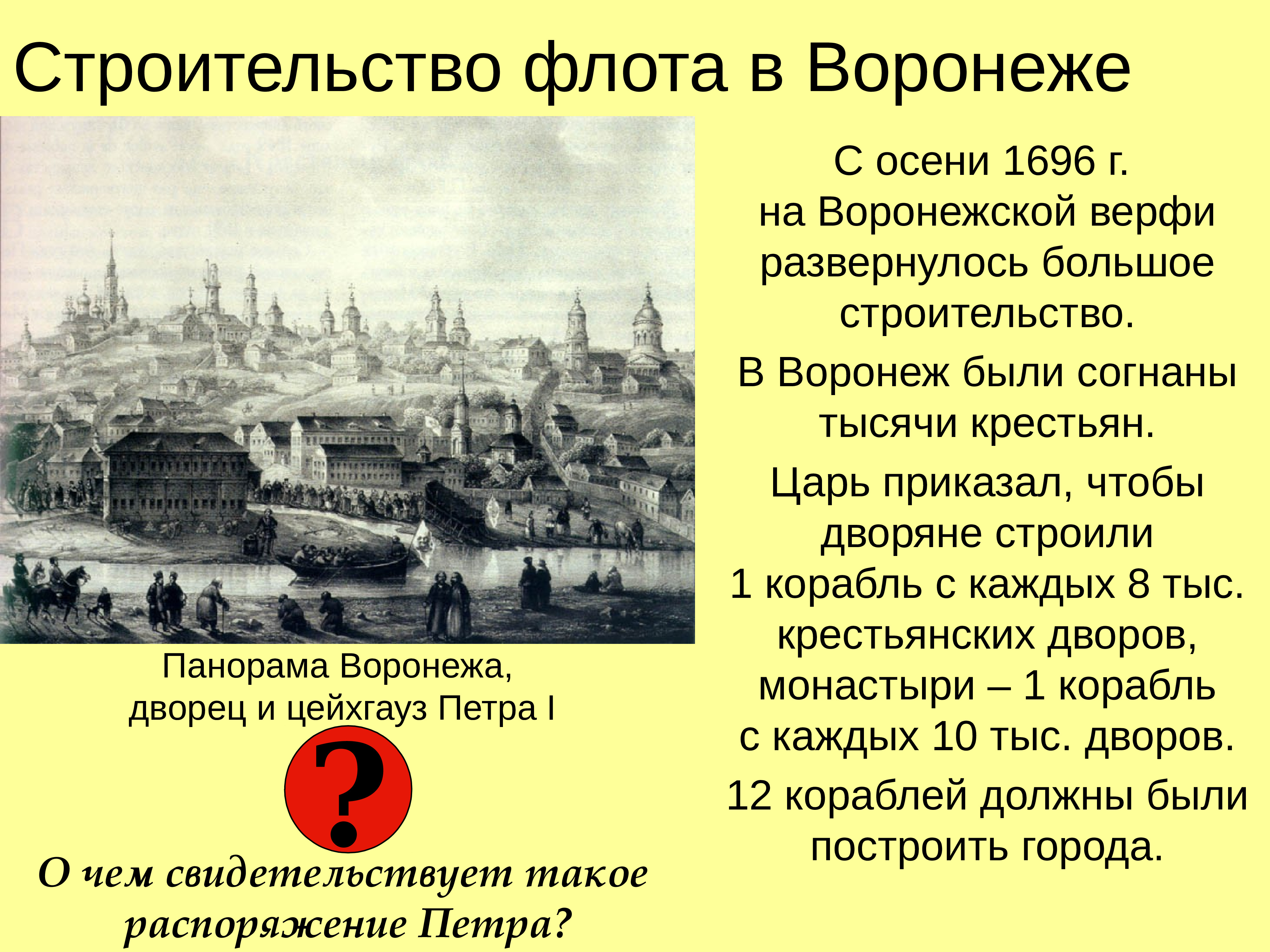 Где построена первая. Воронеж в эпоху Петра 1. Петр 1 в Воронеже исторические факты. Воронеж верфь Петра. Петр 1 на строительстве Воронеж.