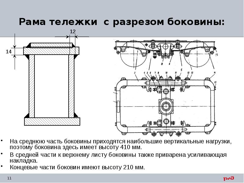 Рама тележки электровоза вл80с чертеж