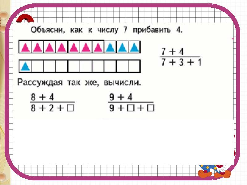 Сложение с переходом через 10 презентация