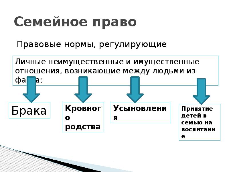 Семейное право в схемах