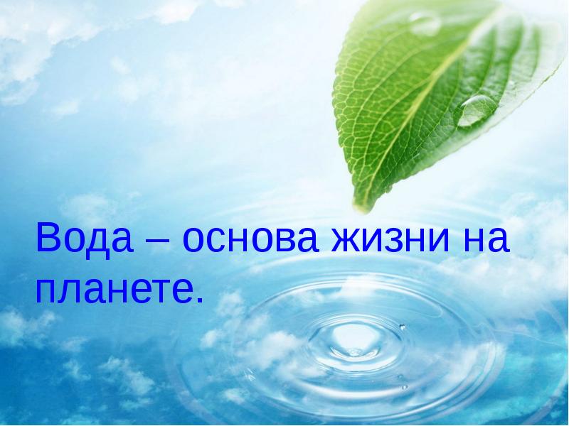 Цель проекта вода основа жизни на земле