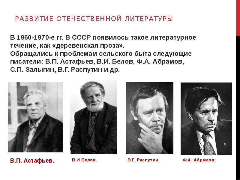 Представители ссср. Литература 1960-1980. Развитие Отечественной литературы 1960-1980. Развитие Отечественной литературы. Литература и искусство в 1960-1980.