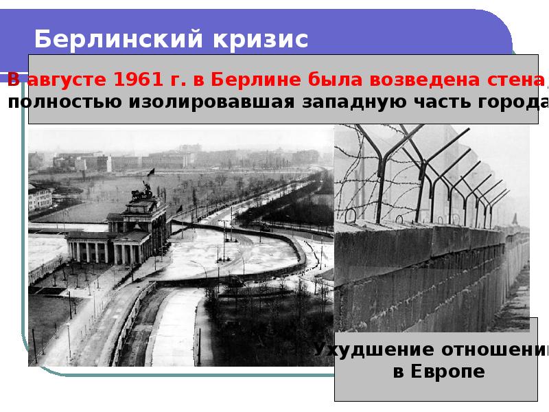 Презентация берлинский кризис 1961