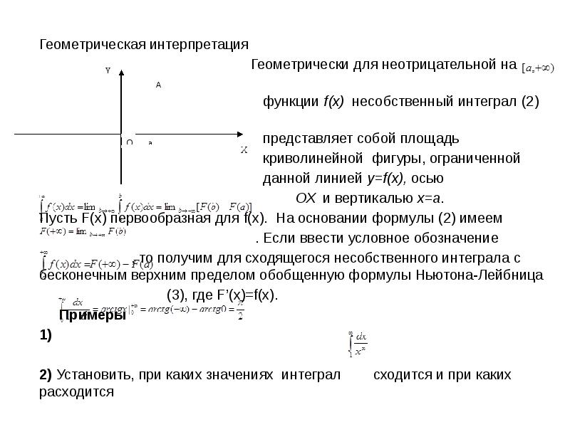 Геометрическая интерпретация предела последовательности