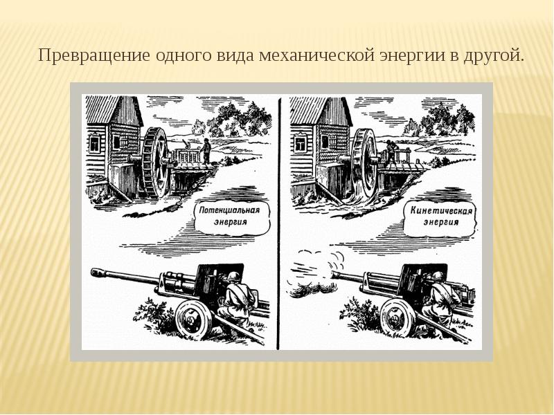 Превращение одного вида механической энергии в другой 7 класс презентация