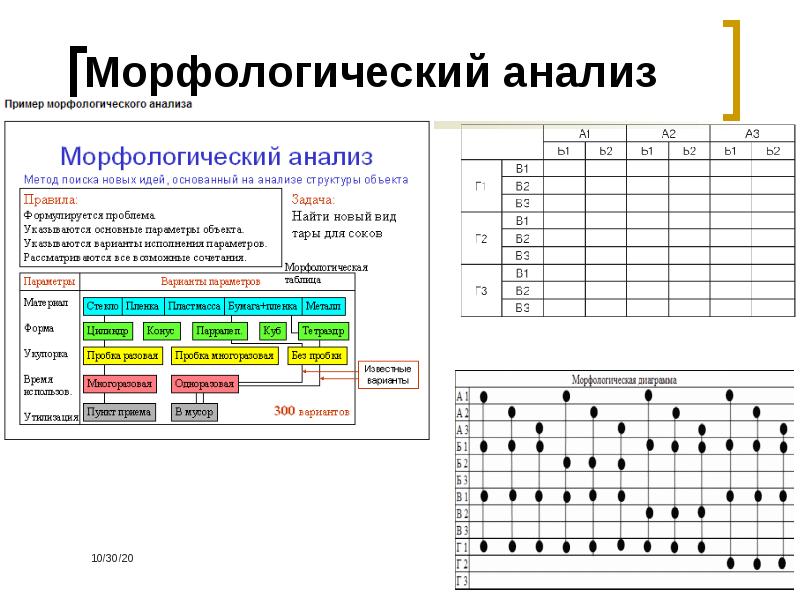 Морфологический анализ проекта