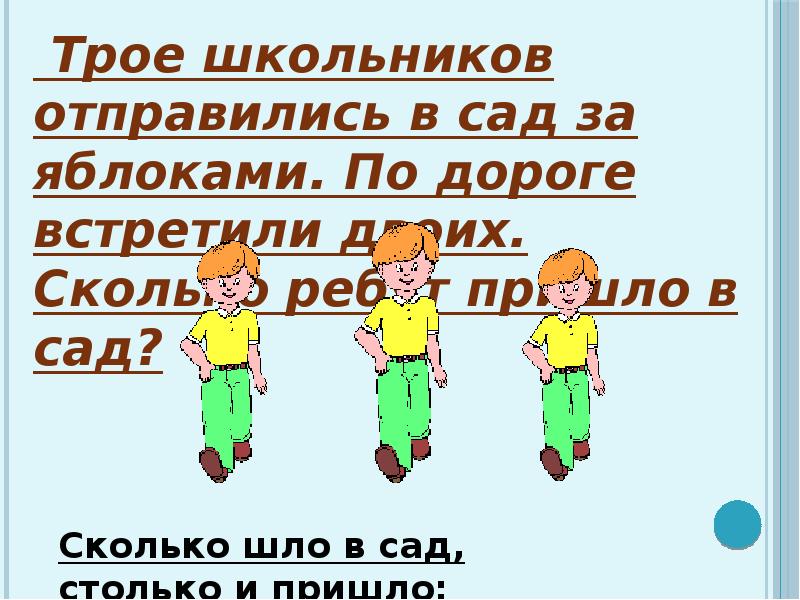 Трое школьников. Трое школьников отправились в сад за яблоками по дороге. Трое шестиклассников. Трое учеников справилось с тестом. Три школьника или трое школьников как правильно.