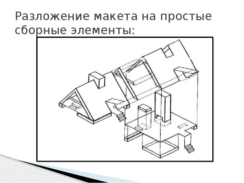 Простые сборные. Сборка бумажного макета. Основные приёмы макетирования. Основные этапы развития макетирования. Что входит в сборные элементы.