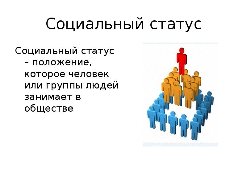 К социальным статусам относятся