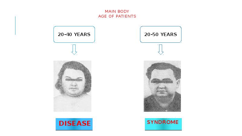 MAIN BODY AGE OF PATIENTS DISEASE