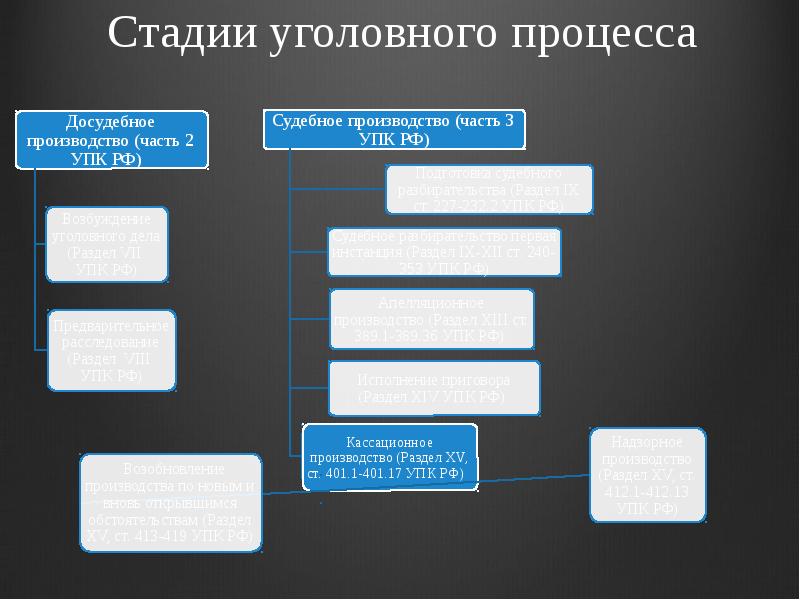 Досудебное производство схема