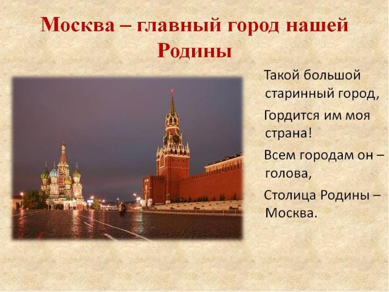 Моя москва для дошкольников презентация