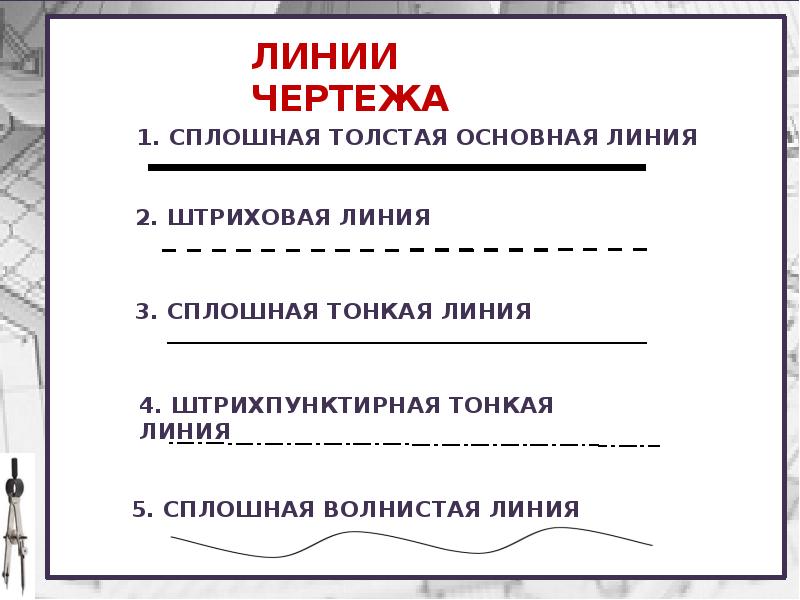 Линии чертежа реферат