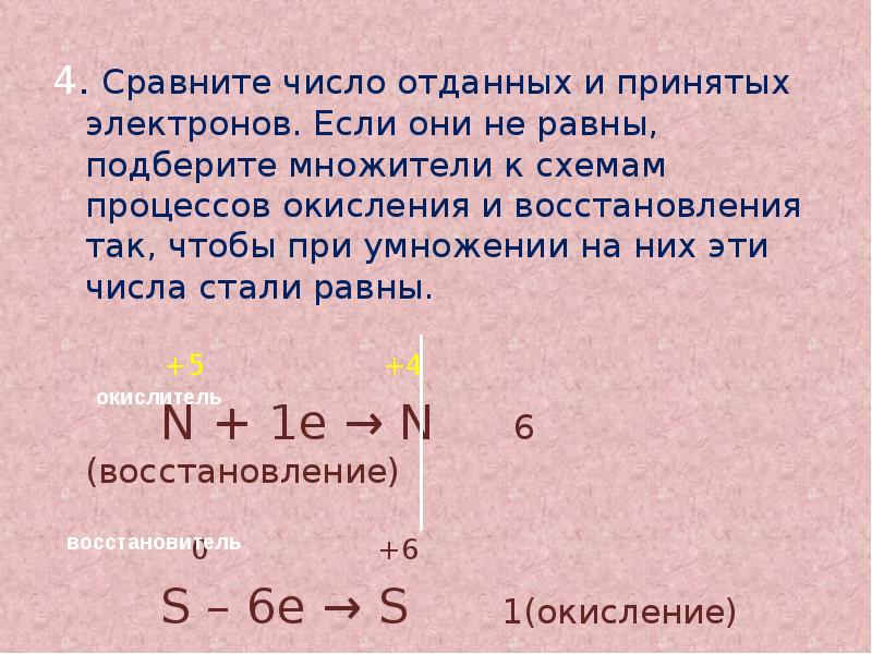 Допиши схему окислительно восстановительного процесса допиши или и число электронов