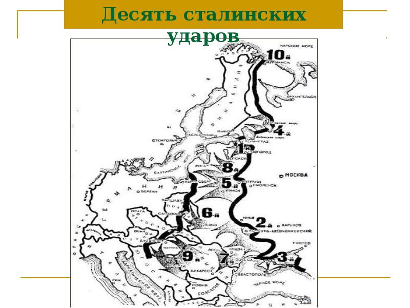 Первый сталинский удар карта