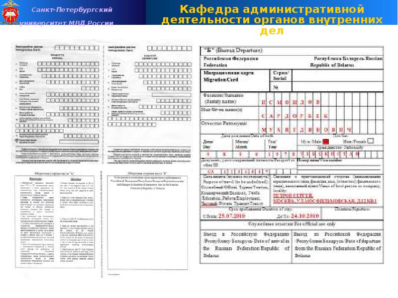 Миграционная карта реферат