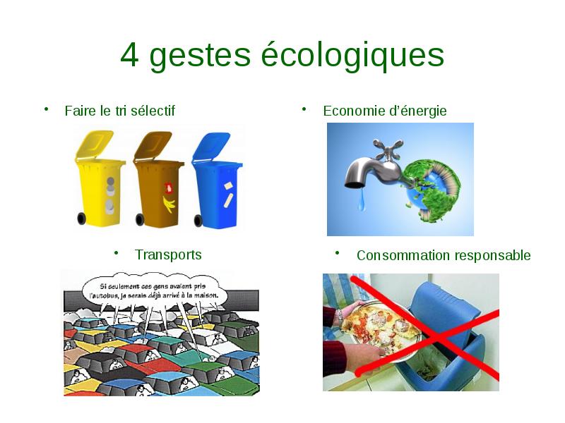 4 gestes écologiques Faire le tri sélectif