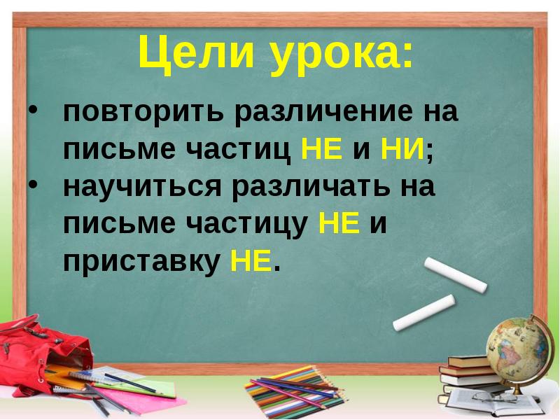 Презентация урок русского языка 7 класс различение частицы не и приставки не