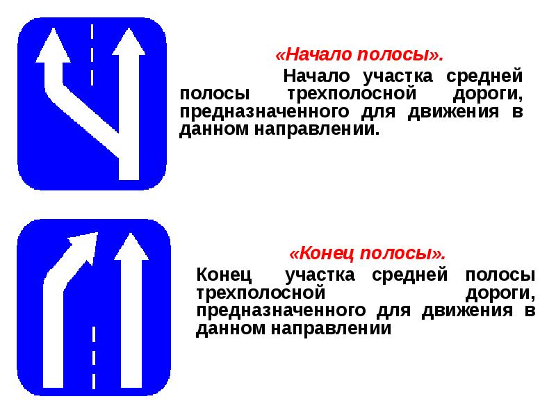 Направление в конец. Знаки особых предписаний 5.15.5. Конец полосы. Начало полосы. Конец полосы начало полосы.