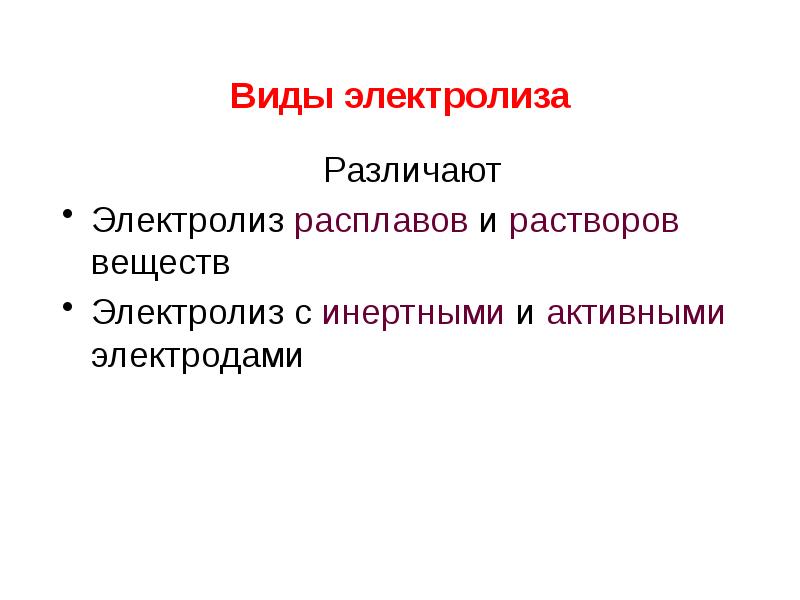 Применение электролиза презентация