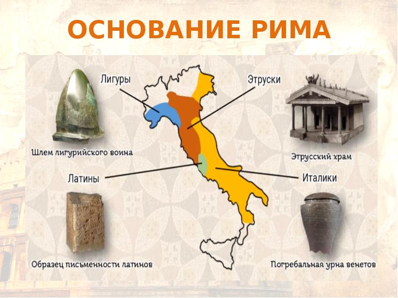 Карта древнего рима 5 класс история древнего