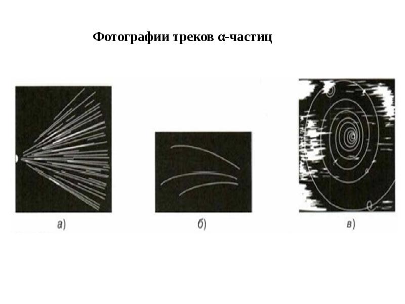 На двух из трех представленных вам фотографий изображены треки частиц движущихся